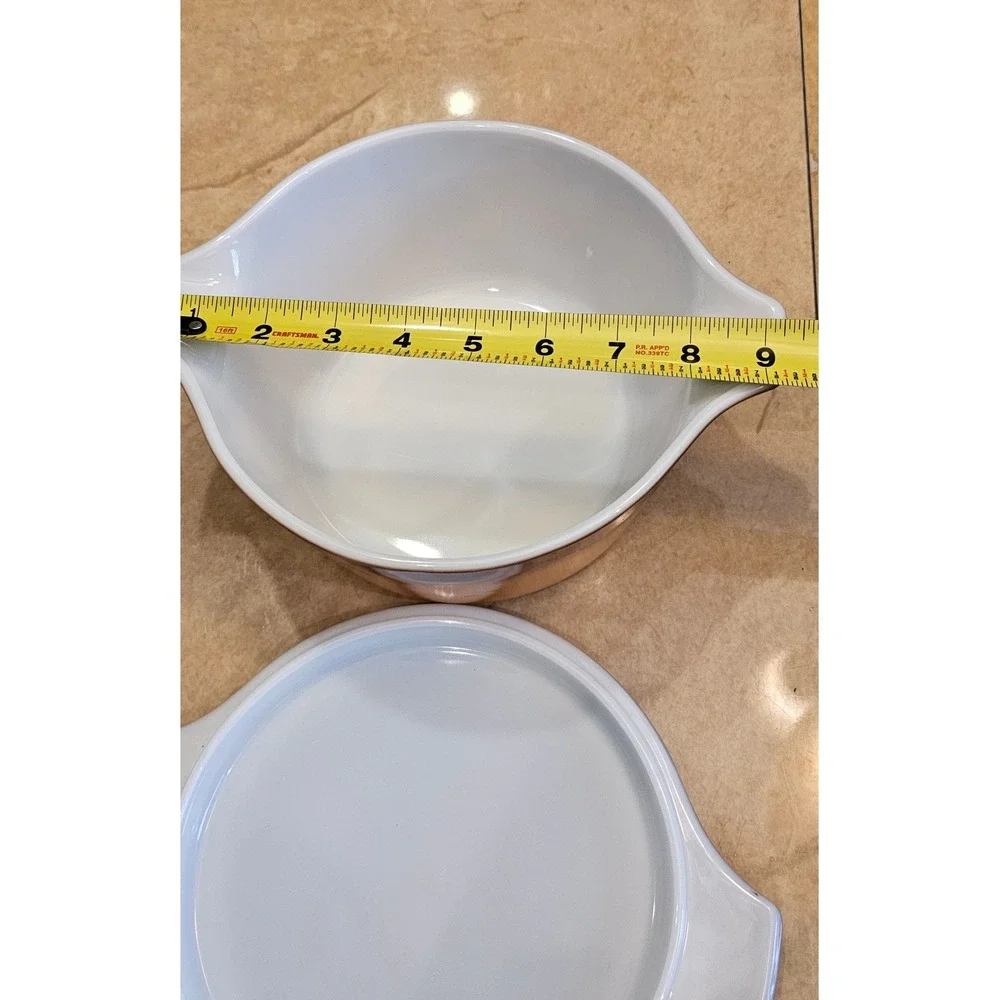 Vintage Pyrex Brown and Orange Ombre Casserole Dish with Lid 474B 1.5 Quart - Picture 4 of 8